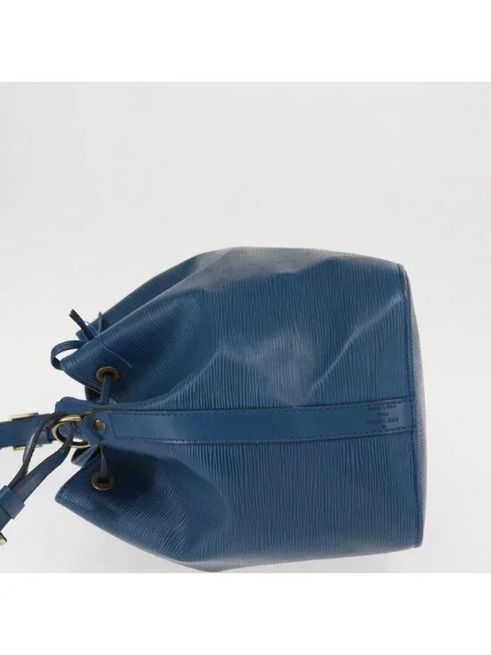 Authentic LOUIS VUITTON Epi Petit Noe Shoulder Bag Blue M44105 LV - Picture 11 of 16